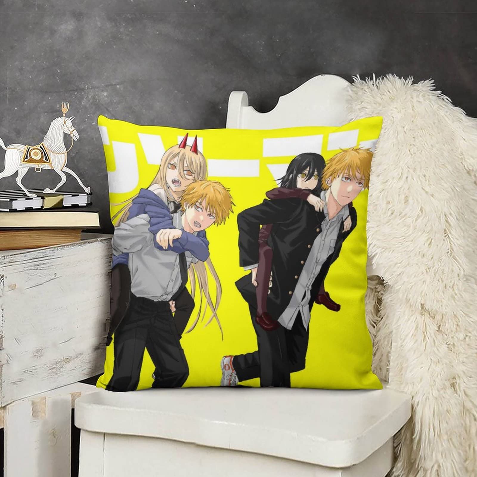 Amazon.co.jp: チェンソーマンクッションカバークッションカバー 60 X